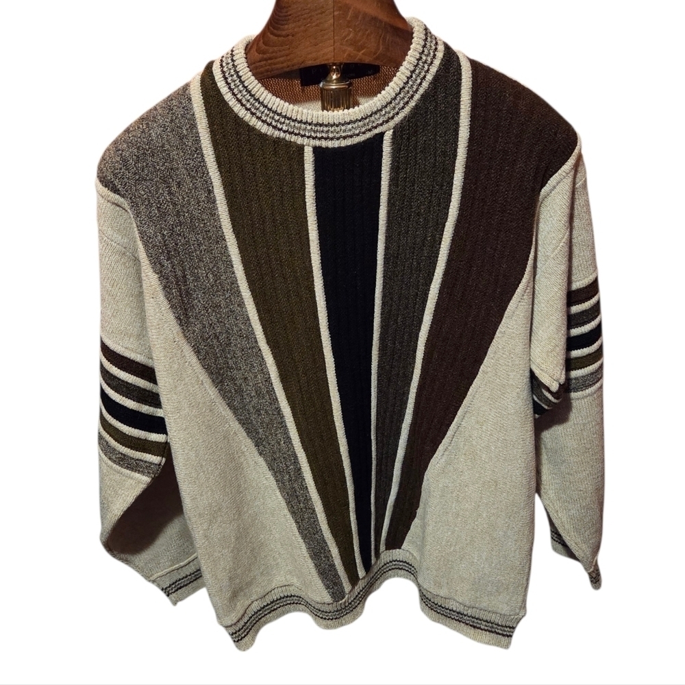 Vintage Protege 3D Cosby Coogie Style 90s Y2K Mens Sweater Size Medium